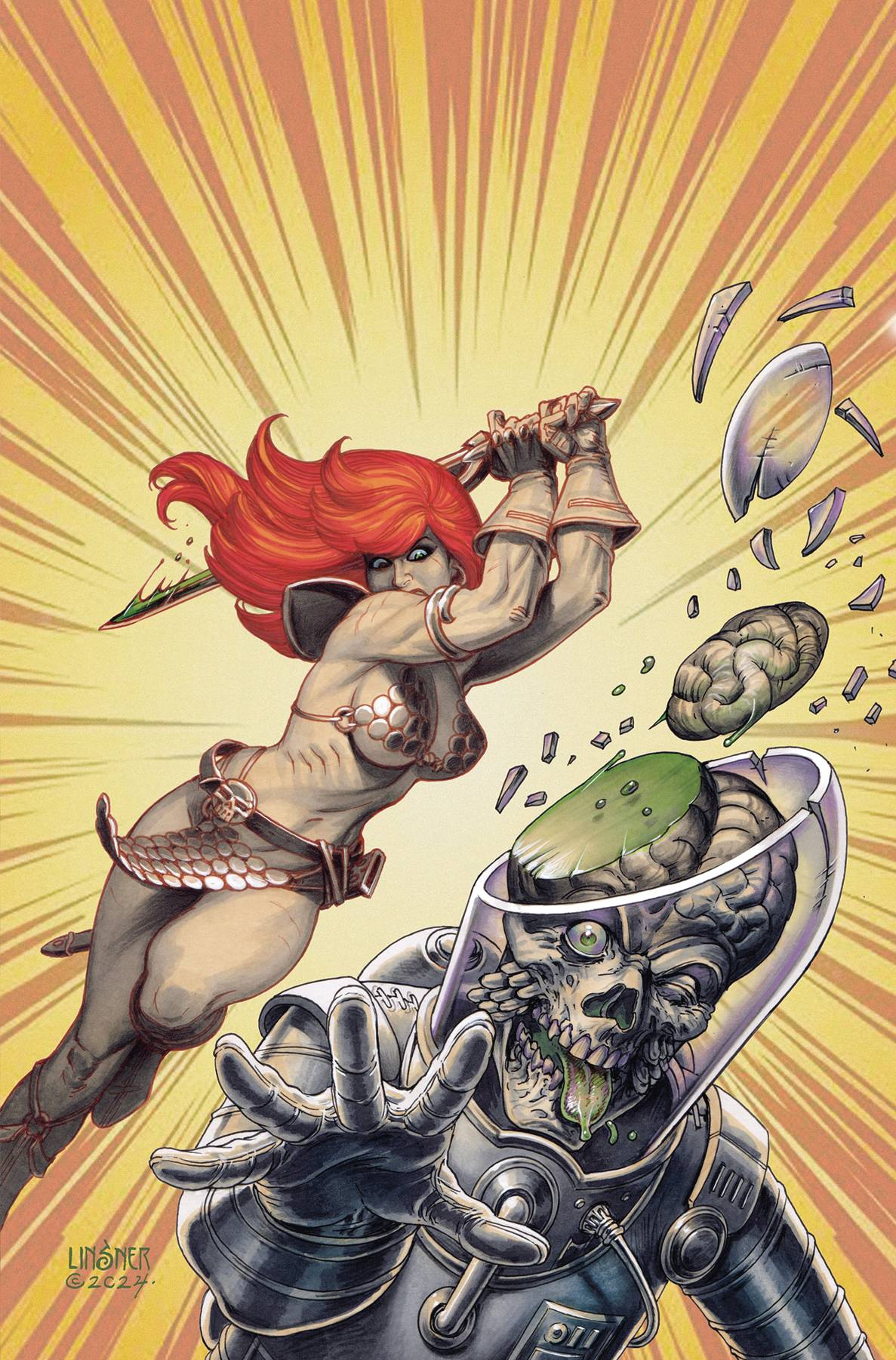 DYNAMITE COMIC BOOK RED SONJA ATTACKS MARS #2 CVR D LINSNER LTD VIRGIN