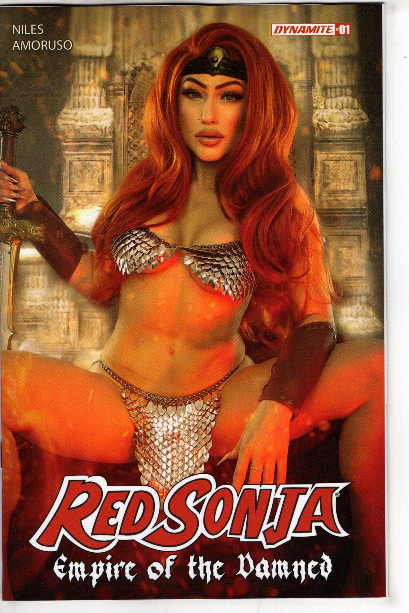 DYNAMITE COMIC BOOK Red Sonja Empire Damned #1 Cover D Cosplay