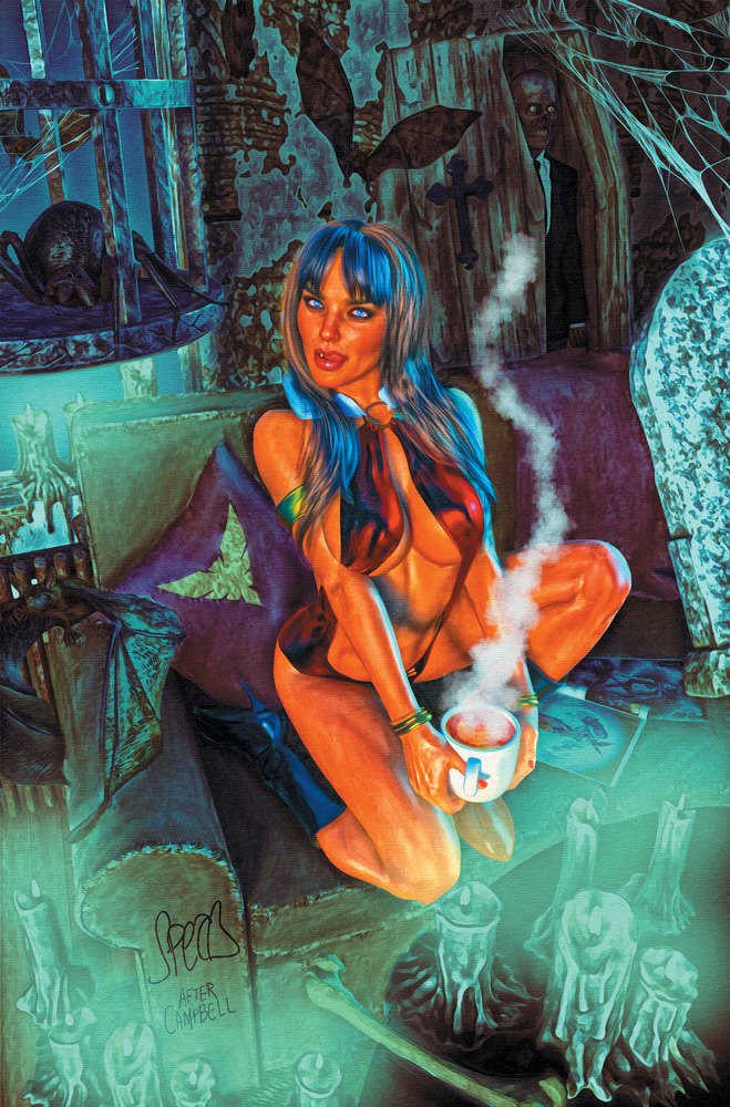 DYNAMITE COMIC BOOK Vampirella (2025) #2 Cover Zf Foc 20 Copy Variant Edition Spears Blue Vir (VF/NM)