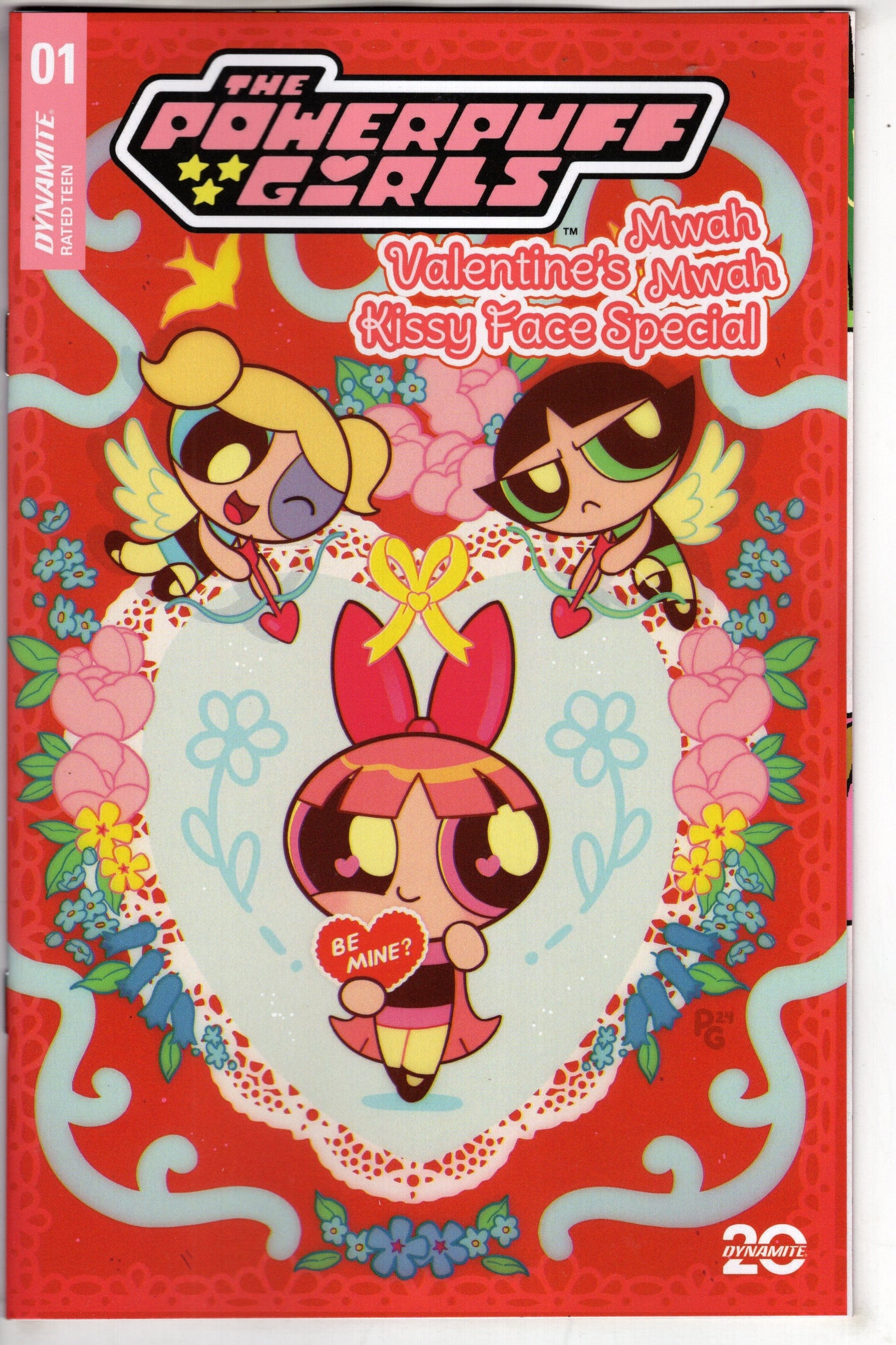 DYNAMITE Comics Powerpuff Girls Valentines Kissy Face Sp #1 Cover A Ganucheau