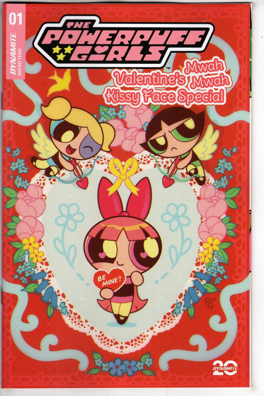DYNAMITE Comics Powerpuff Girls Valentines Kissy Face Sp #1 Cover A Ganucheau