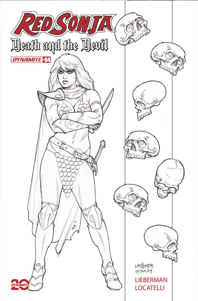 DYNAMITE Comics Red Sonja Death And The Devil #4 Cover H 15 Copy Variant Edition Linsner