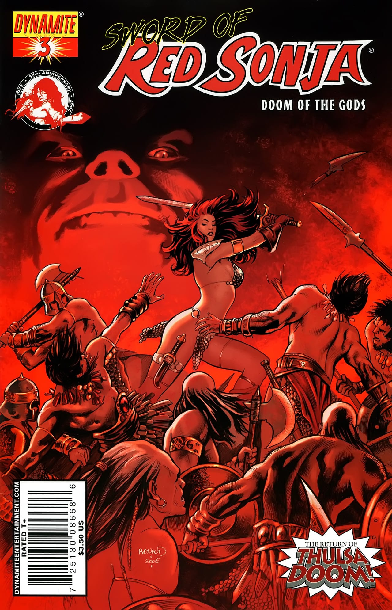 Dynamite Entertainment COMIC BOOK Sword of Red Sonja: Doom of the Gods #3 - CVR A (VF)