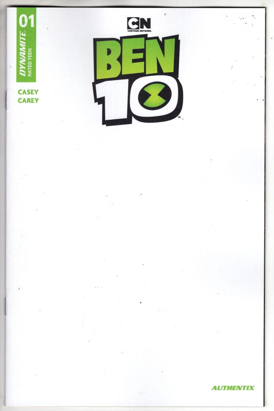 DYNAMITE Entertainment NEW THIS WEEK BEN 10 #1 2ND PTG CVR C BLANK AUTHENTIX VAR (VF/NM)
