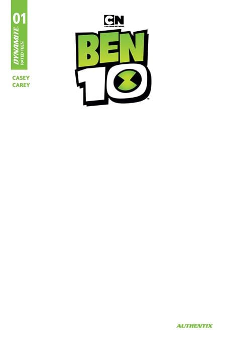 DYNAMITE Entertainment NEW THIS WEEK BEN 10 #1 CVR F BLANK AUTHENTIX VAR (VF/NM)