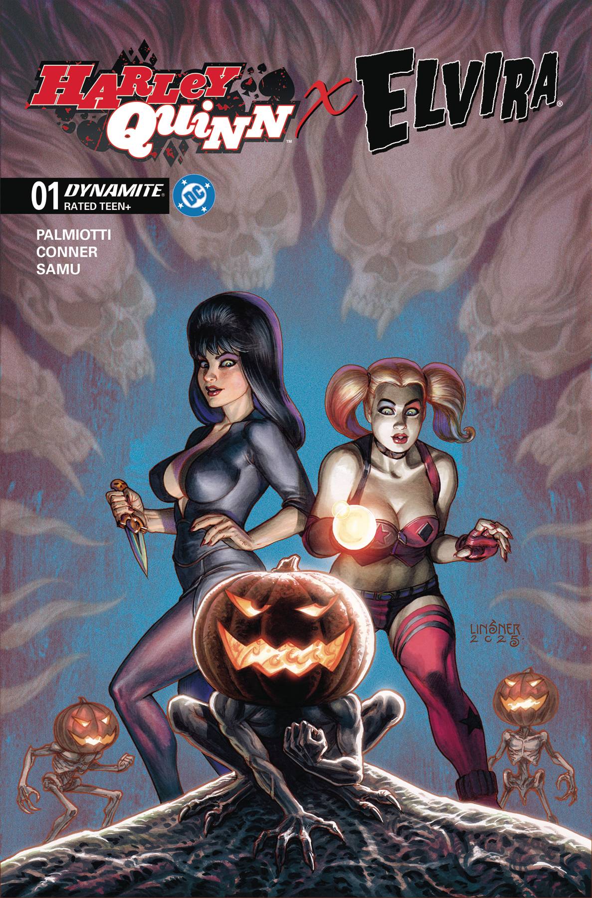 Dynamite Entertainment NEW THIS WEEK HARLEY QUINN X ELVIRA #1 CVR C JOSEPH MICHAEL LINSNER VAR