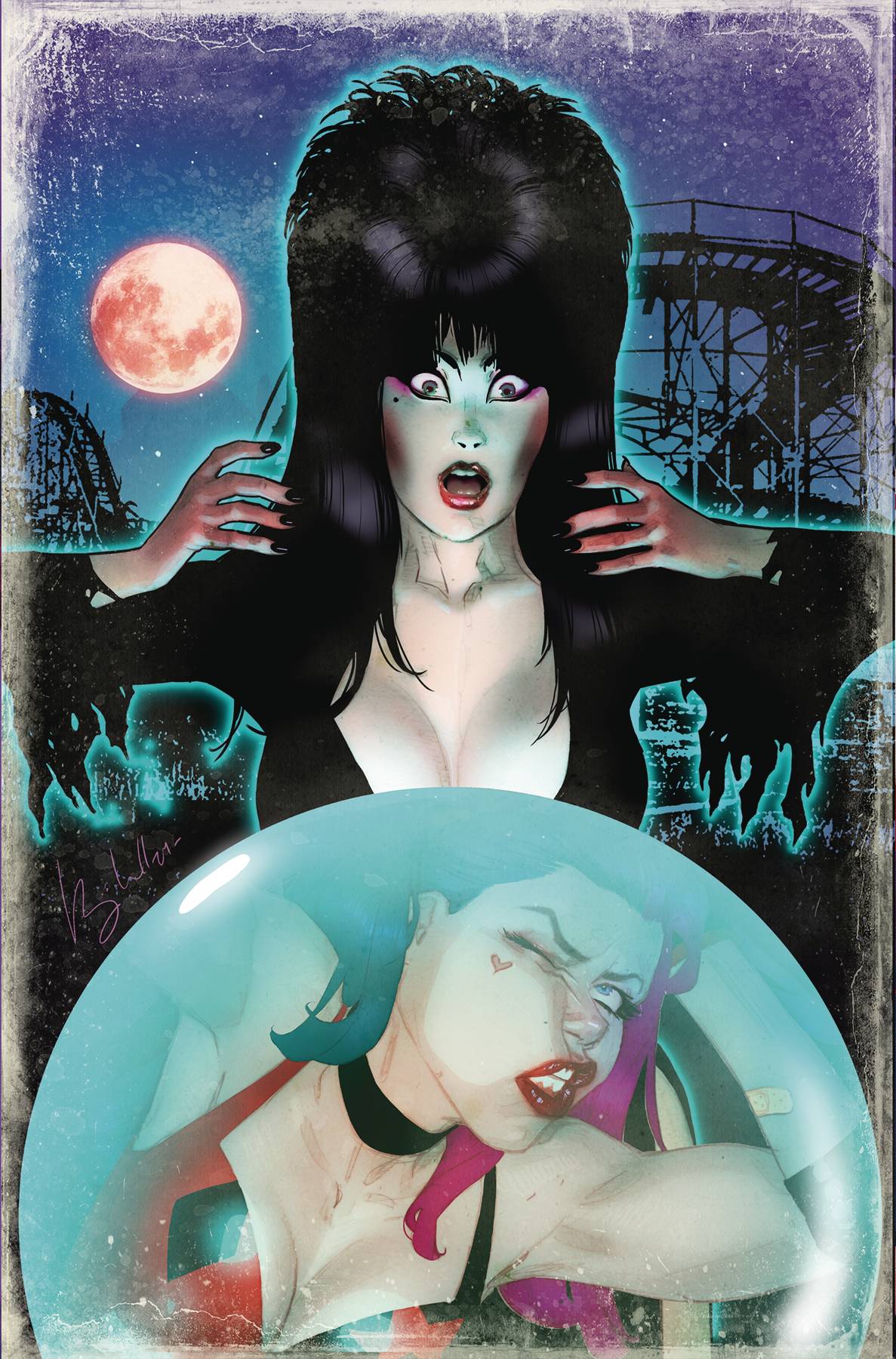 Dynamite Entertainment NEW THIS WEEK HARLEY QUINN X ELVIRA #1 CVR N INC 1:10 BEN CALDWELL VIRGIN VAR