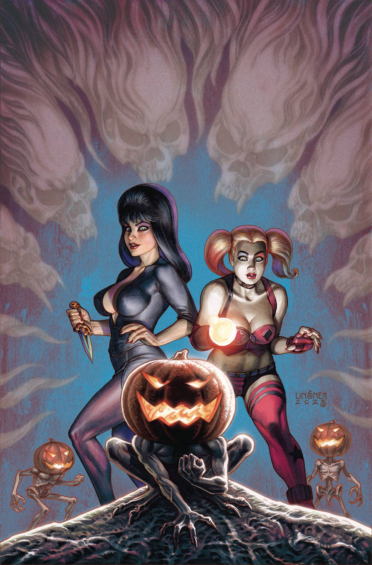 Dynamite Entertainment NEW THIS WEEK HARLEY QUINN X ELVIRA #1 CVR T INC 1:30 JOSEPH MICHAEL LINSNER VIRGIN VAR