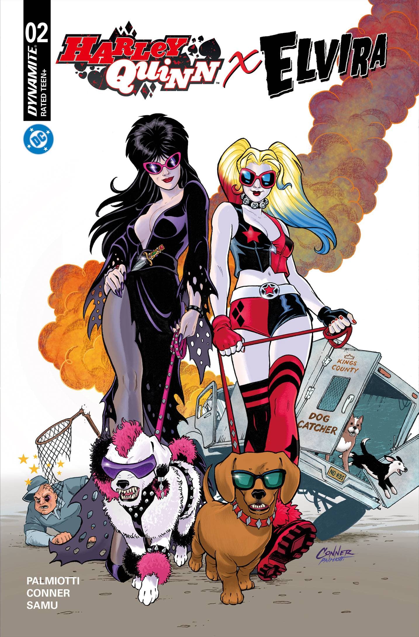 Dynamite Entertainment NEW THIS WEEK HARLEY QUINN X ELVIRA #2 CVR A AMANDA CONNER DOGS [VF/NM]