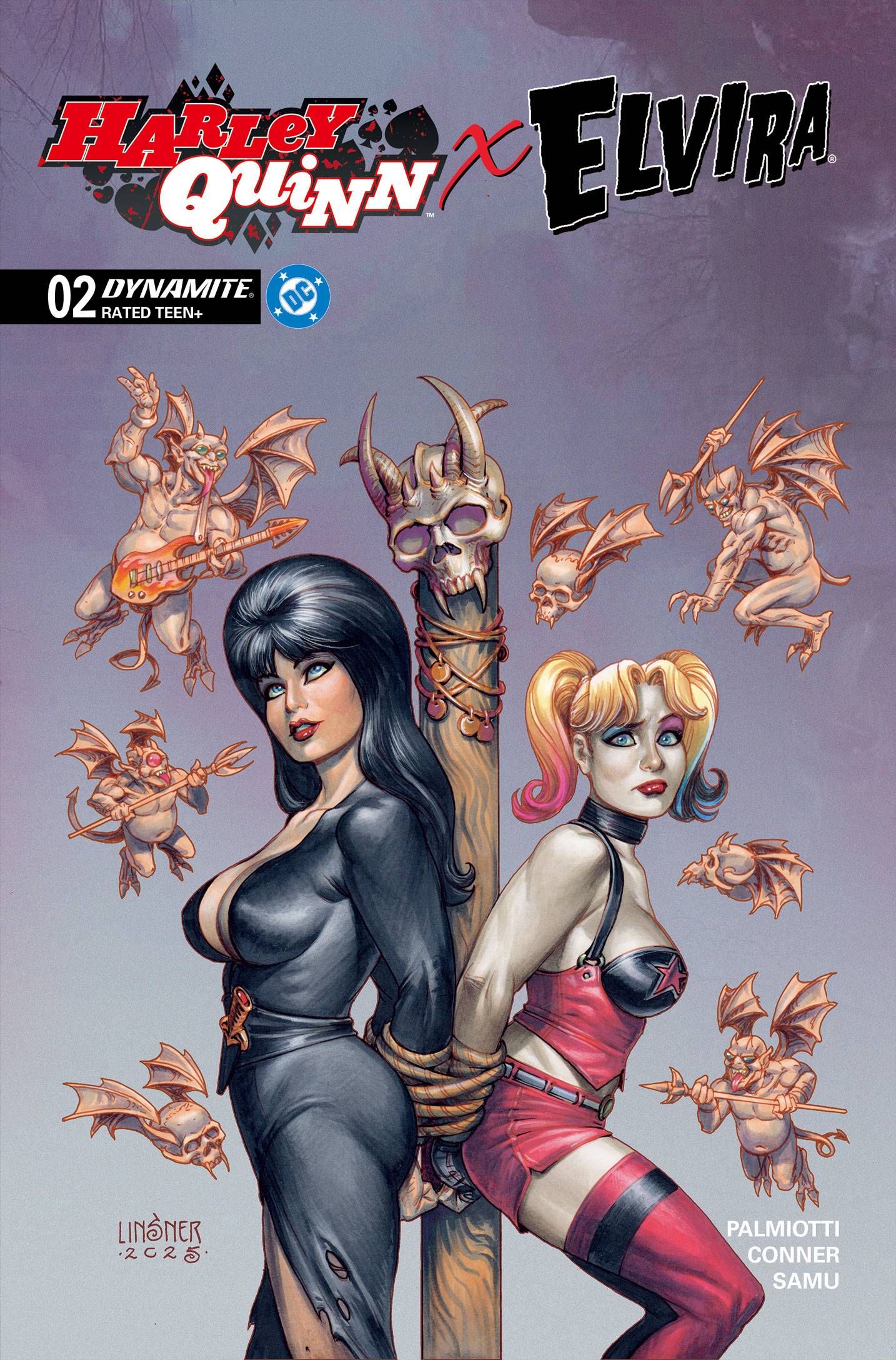 Dynamite Entertainment NEW THIS WEEK HARLEY QUINN X ELVIRA #2 CVR C JOSEPH MICHAEL LINSNER VAR [VF/NM]