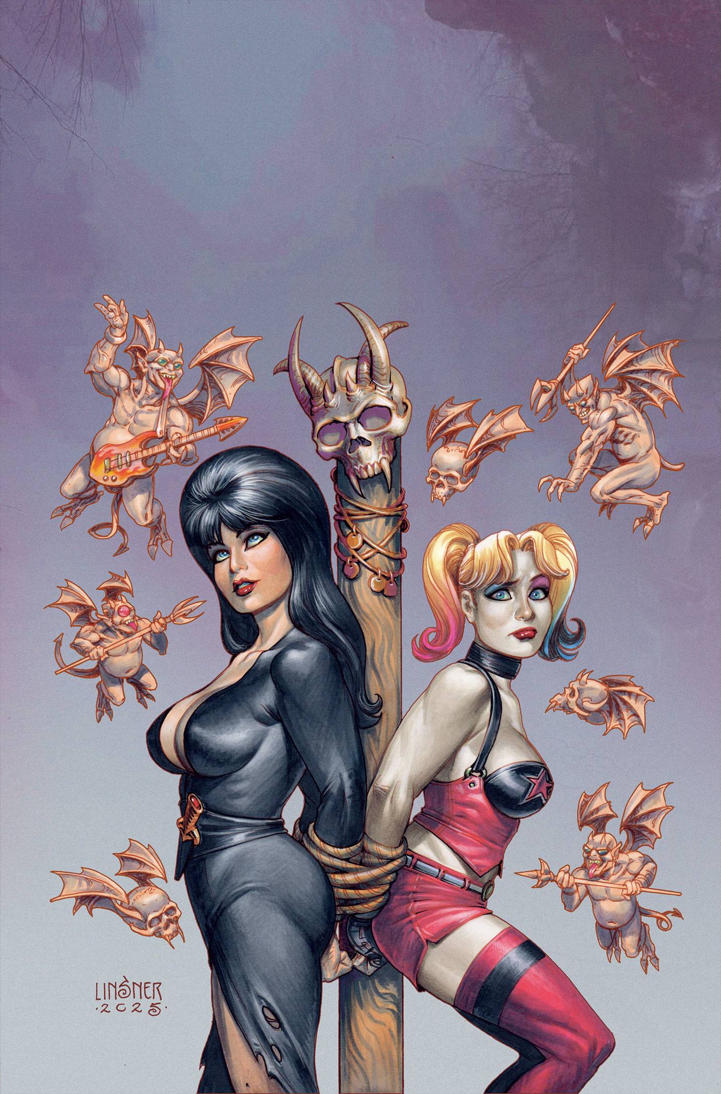 Dynamite Entertainment NEW THIS WEEK HARLEY QUINN X ELVIRA #2 CVR Q INC 1:20 JOSEPH MICHAEL LINSNER VIRGIN VAR [VF/NM]