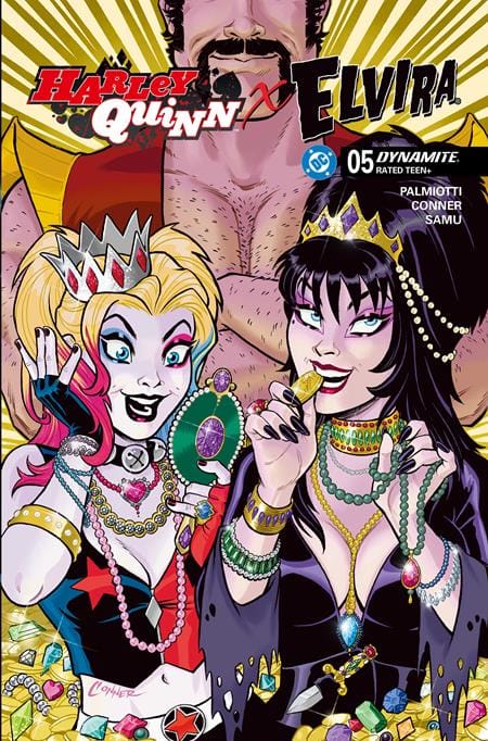 DYNAMITE Entertainment NEW THIS WEEK HARLEY QUINN X ELVIRA #5 CVR H INC 1:10 AMANDA CONNER JEWELS VAR (VF/NM)