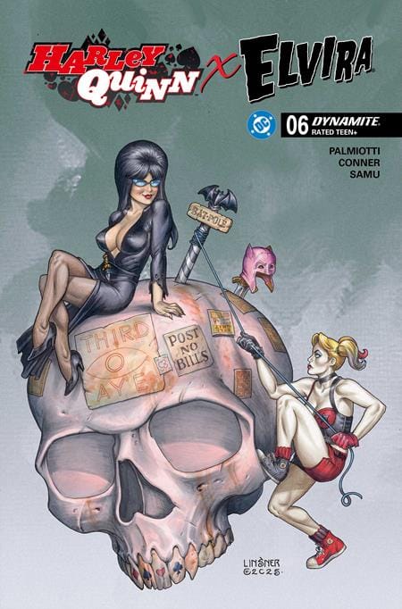 DYNAMITE Entertainment NEW THIS WEEK HARLEY QUINN X ELVIRA #6 CVR C JOSEPH MICHAEL LINSNER VAR (VF/NM)