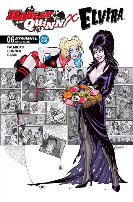 DYNAMITE Entertainment NEW THIS WEEK HARLEY QUINN X ELVIRA #6 CVR H INC 1:10 AMANDA CONNER COOKIES VAR (VF/NM)