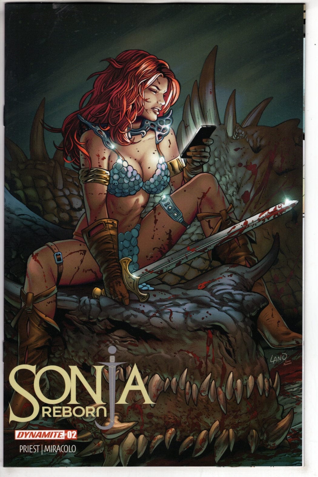 Dynamite Entertainment NEW THIS WEEK SONJA REBORN #2 CVR D GREG LAND VAR
