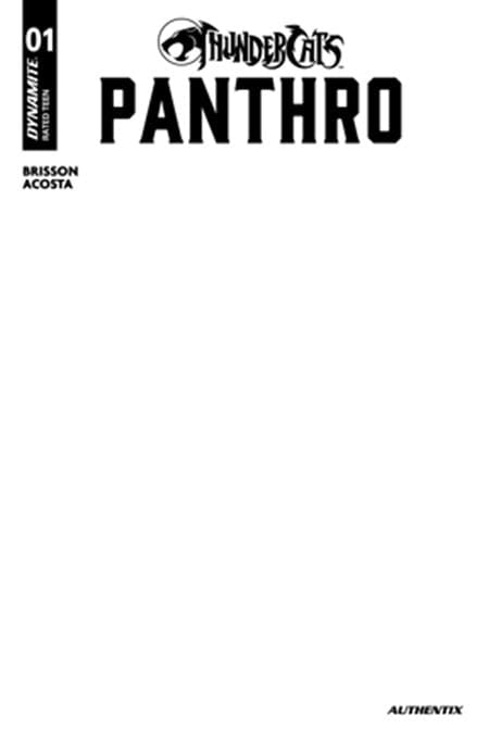 Dynamite Entertainment NEW THIS WEEK THUNDERCATS PANTHRO #1 CVR E BLANK AUTHENTIX VAR [VF/NM]