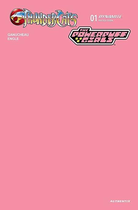 DYNAMITE Entertainment THUNDERCATS POWERPUFF GIRLS #1 CVR N PINK BLANK AUTHENTIX FOC BONUS VAR