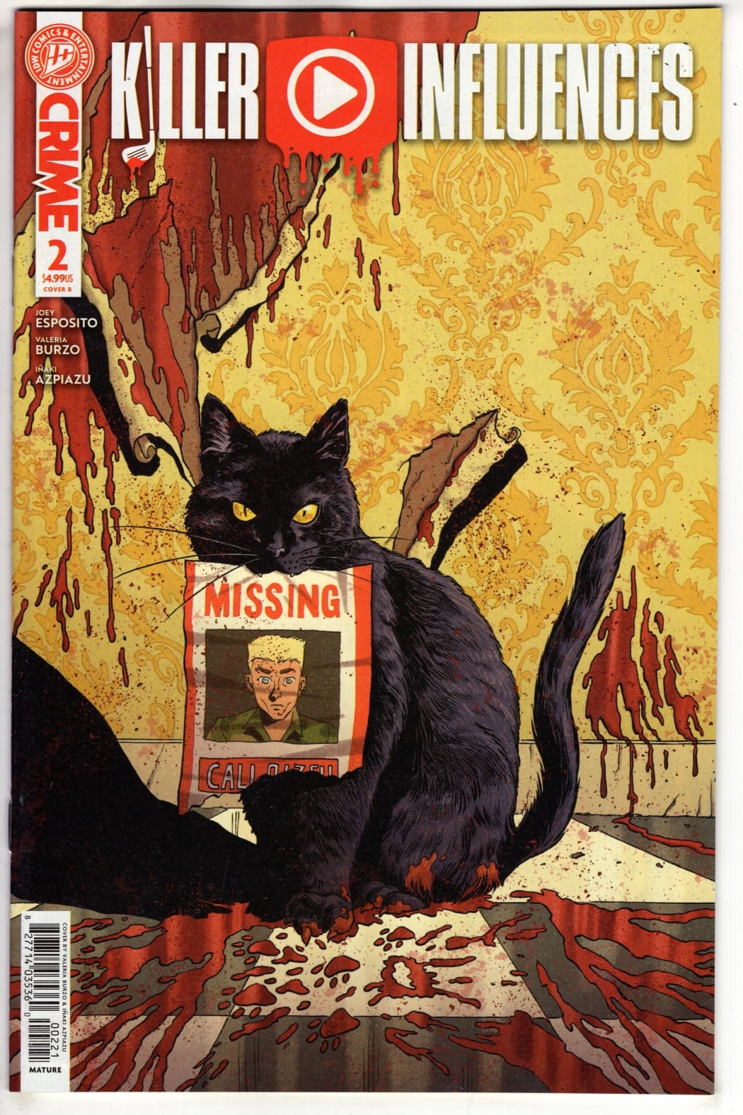 IDW NEW THIS WEEK Killer Influences #2 Variant B (Burzo) (VF/NM)