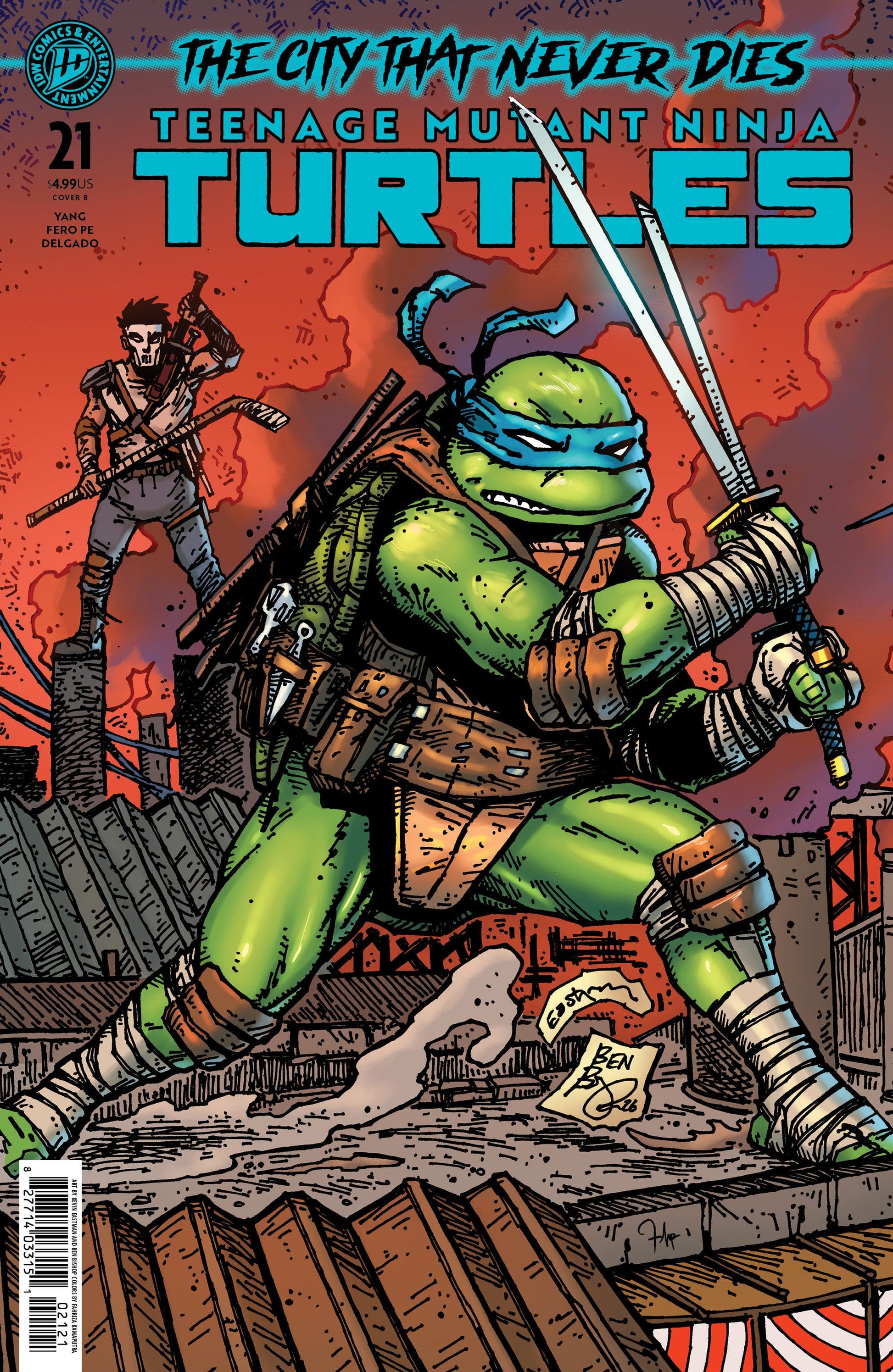 IDW NEW THIS WEEK Teenage Mutant Ninja Turtles #21 Variant B (Eastman & Bishop) (VF/NM)