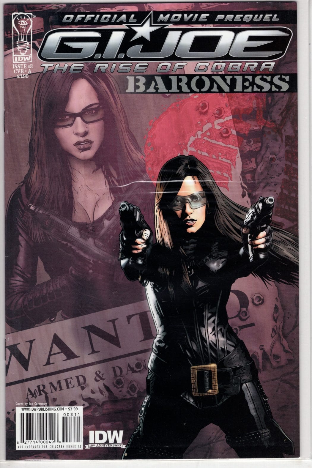 IDW PUBLISHING COMIC BOOK GI JOE MOVIE PREQUEL #3 BARONESS