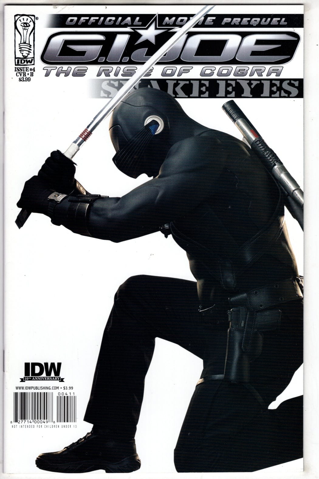 IDW PUBLISHING COMIC BOOK GI JOE MOVIE PREQUEL #4 SNAKE EYES