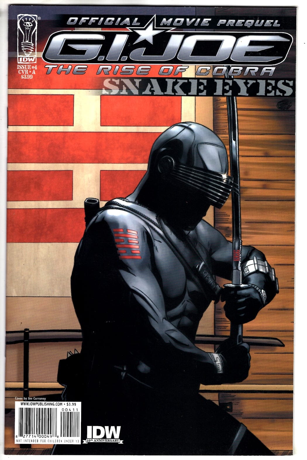 IDW PUBLISHING COMIC BOOK GI JOE MOVIE PREQUEL #4 SNAKE EYES (VF)