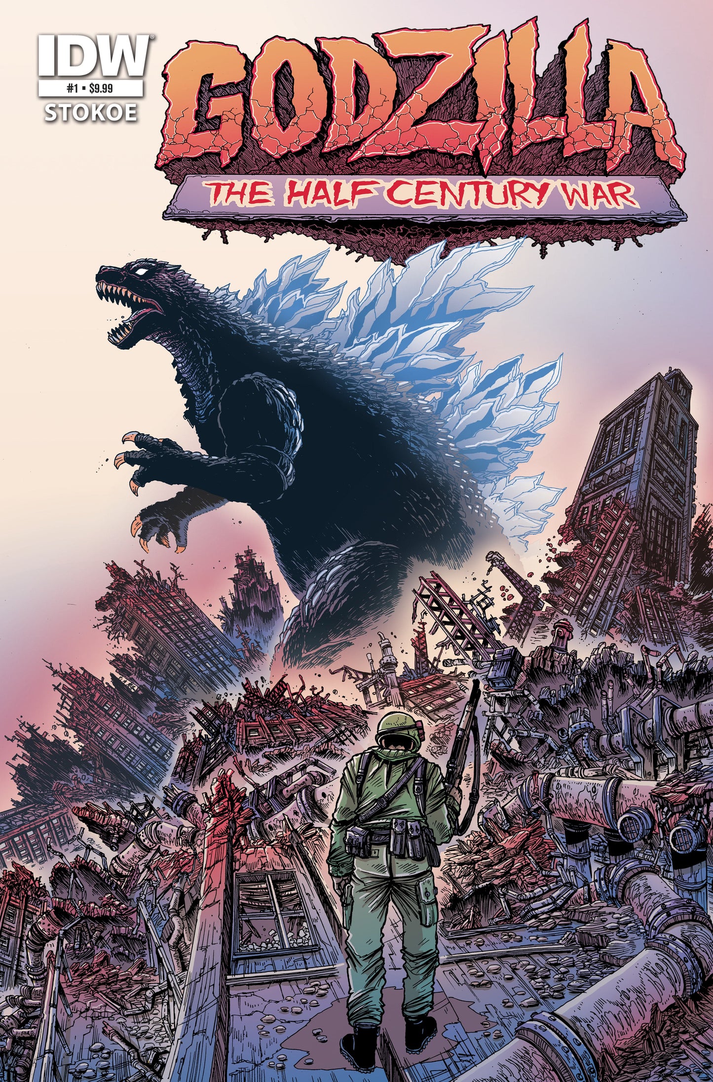 IDW Publishing COMIC BOOK Godzilla 70th Anniversary Foil Classics: Godzilla: The Half-Century War #1 Cover A (Stokoe)