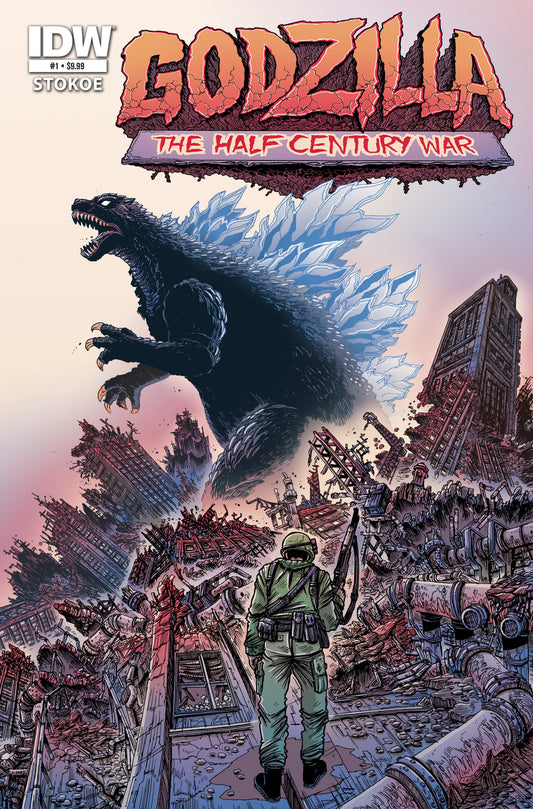 IDW Publishing COMIC BOOK Godzilla 70th Anniversary Foil Classics: Godzilla: The Half-Century War #1 Cover A (Stokoe)