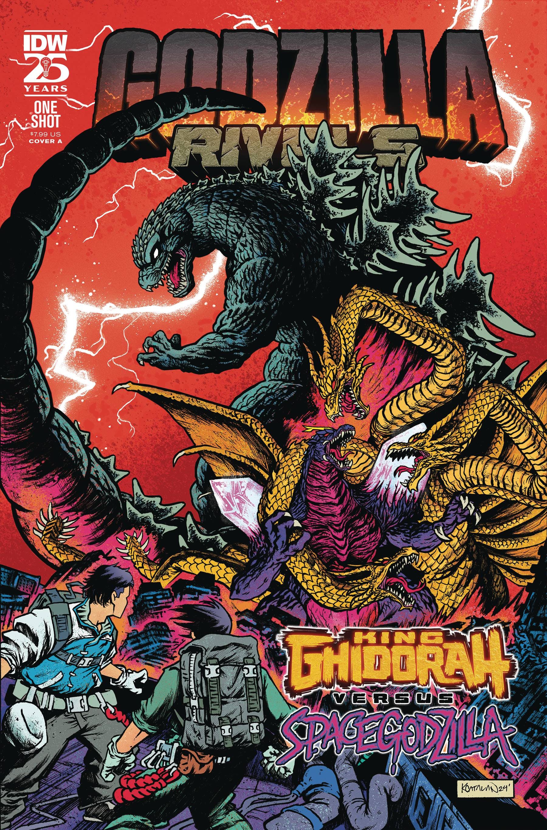 IDW PUBLISHING COMIC BOOK GODZILLA RIVALS KING GHIDORAH VS SPACEGODZILLA #1 CVR A