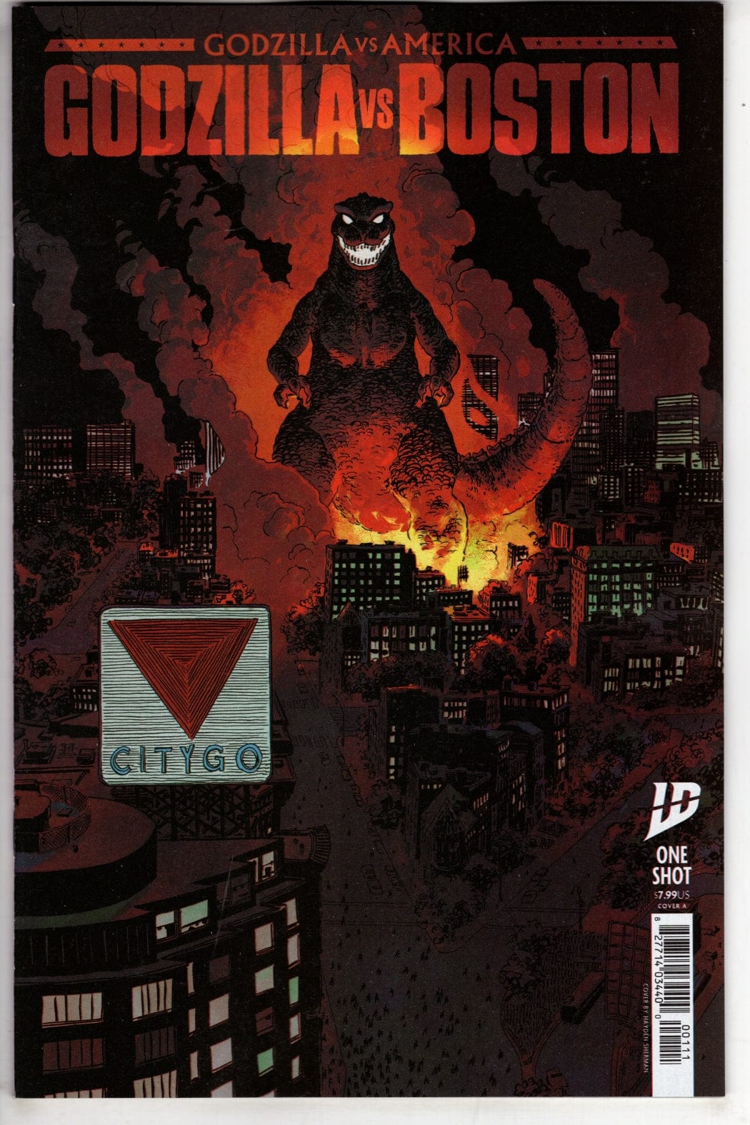 IDW Publishing COMIC BOOK Godzilla Vs. America: Boston Cover A (Sherman)