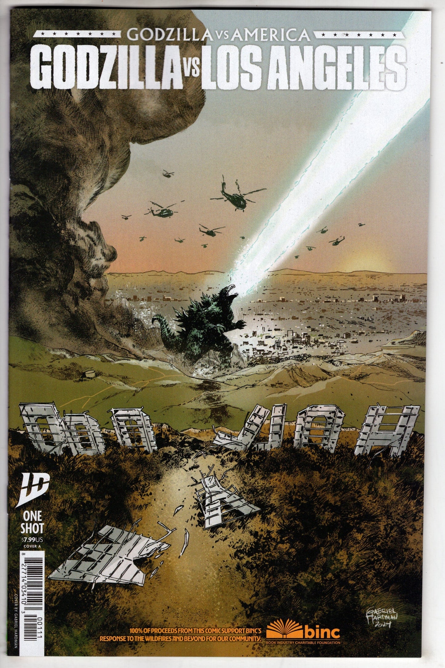 IDW Publishing COMIC BOOK Godzilla Vs. America: Los Angeles Cover A (Hardman)