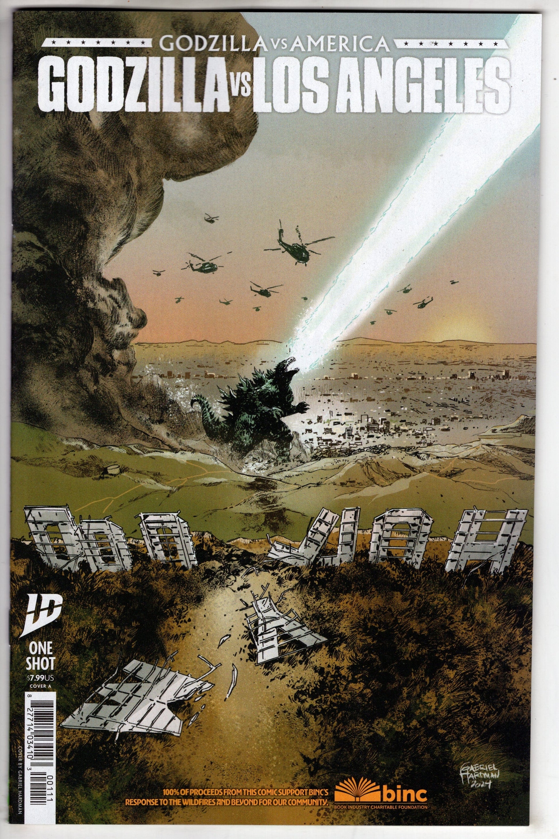 IDW Publishing COMIC BOOK Godzilla Vs. America: Los Angeles Cover A (Hardman)