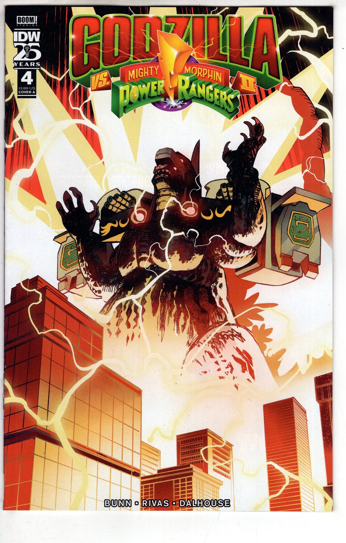 IDW PUBLISHING COMIC BOOK GODZILLA VS MMPR II #4 CVR A RIVAS