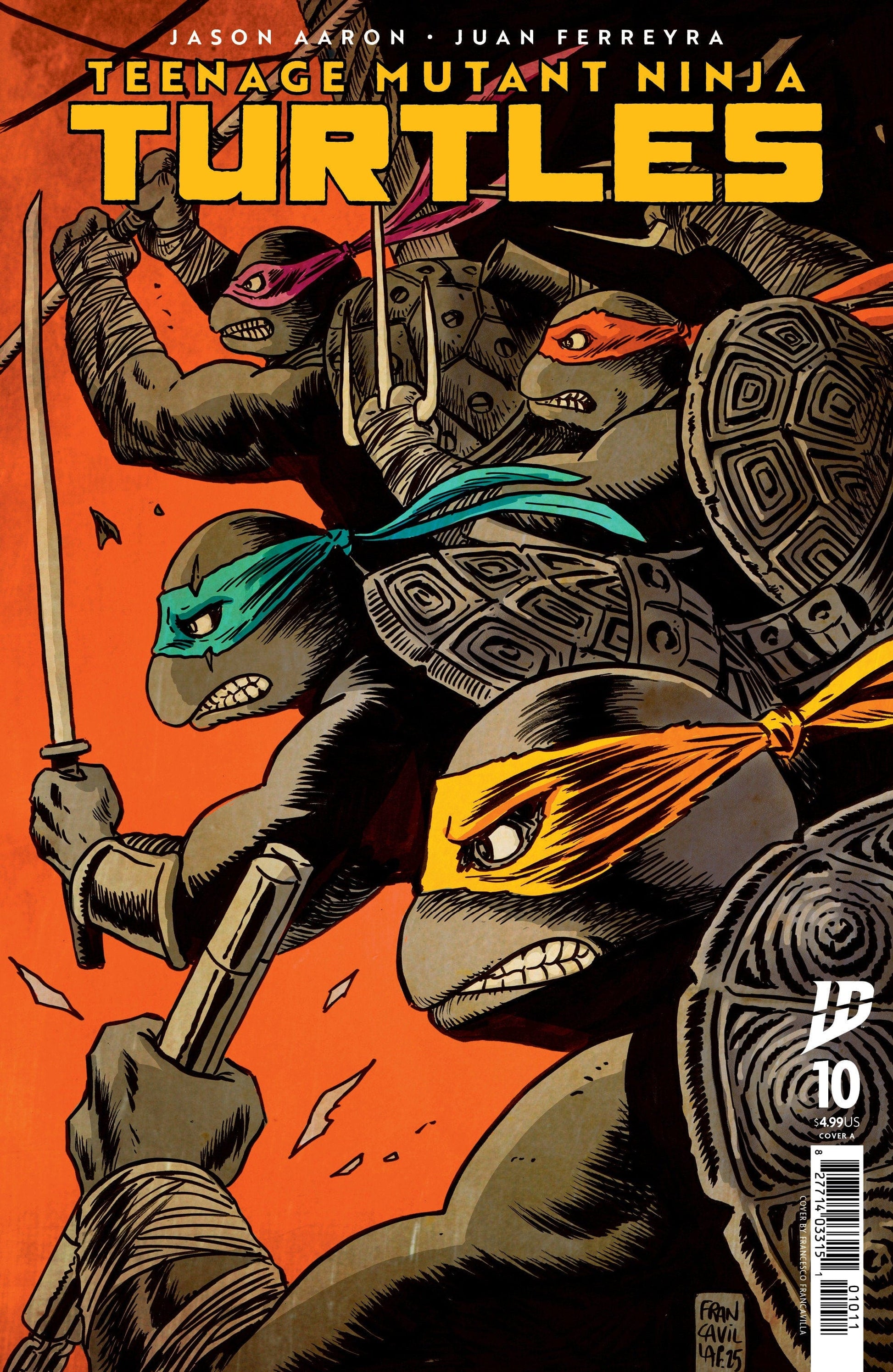 IDW Publishing COMIC BOOK Teenage Mutant Ninja Turtles #10 Variant D (Francavilla)