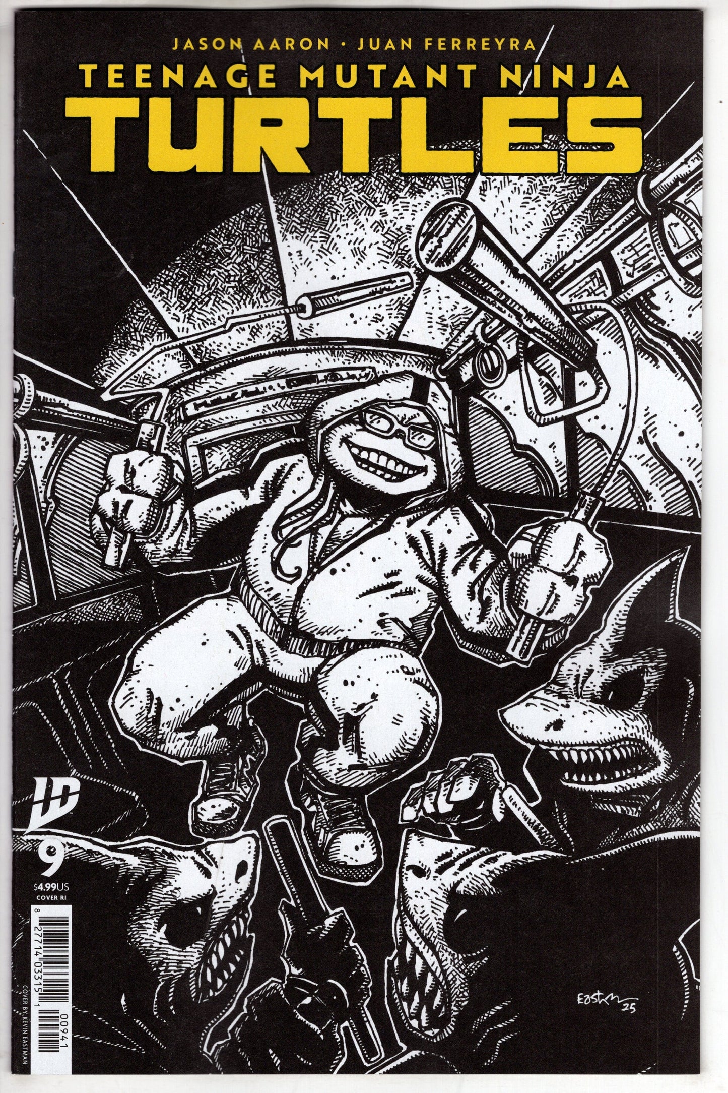 IDW Publishing COMIC BOOK TEENAGE MUTANT NINJA TURTLES 2024 #9 10 COPY EASTMAN B&W