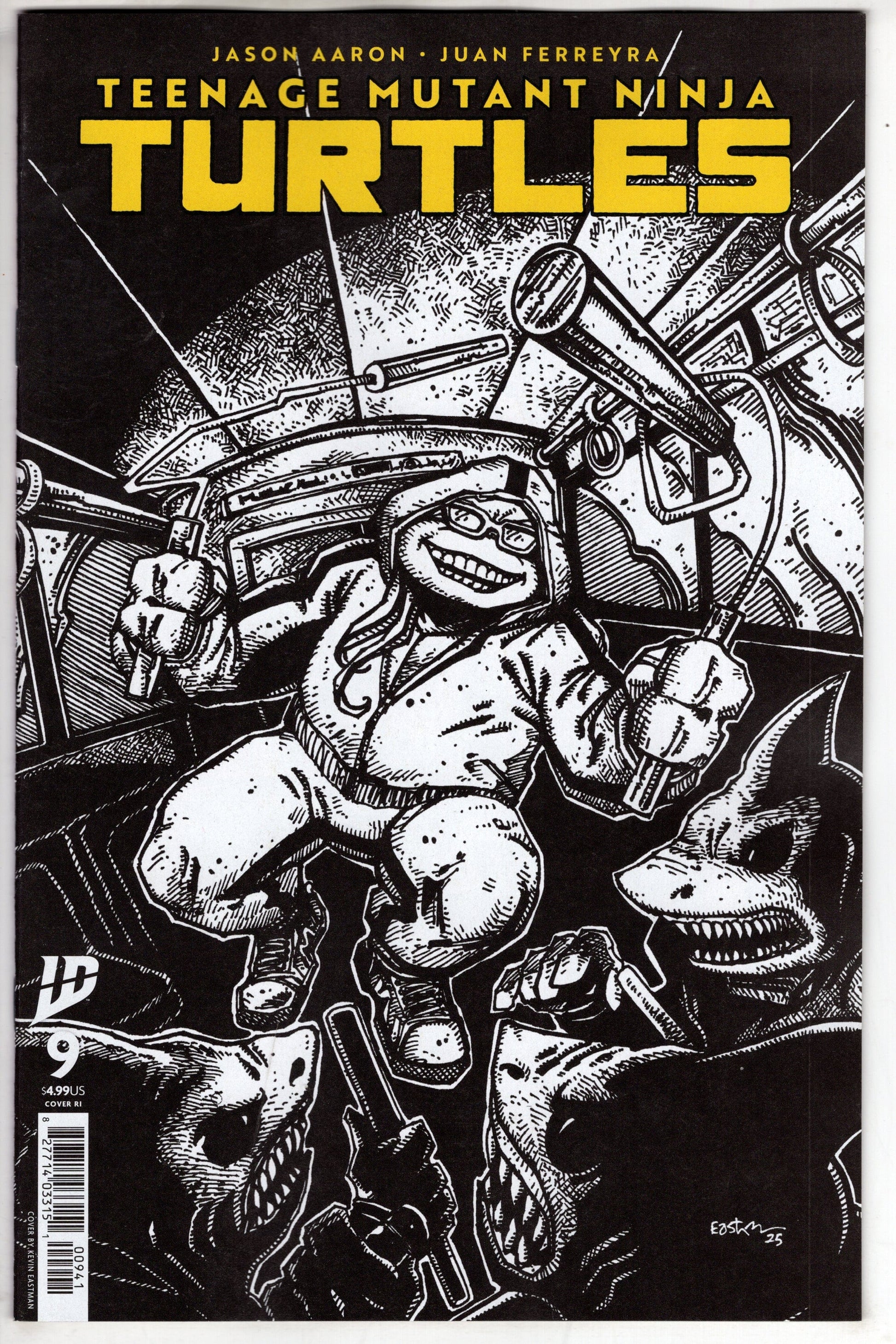 IDW Publishing COMIC BOOK TEENAGE MUTANT NINJA TURTLES 2024 #9 10 COPY EASTMAN B&W