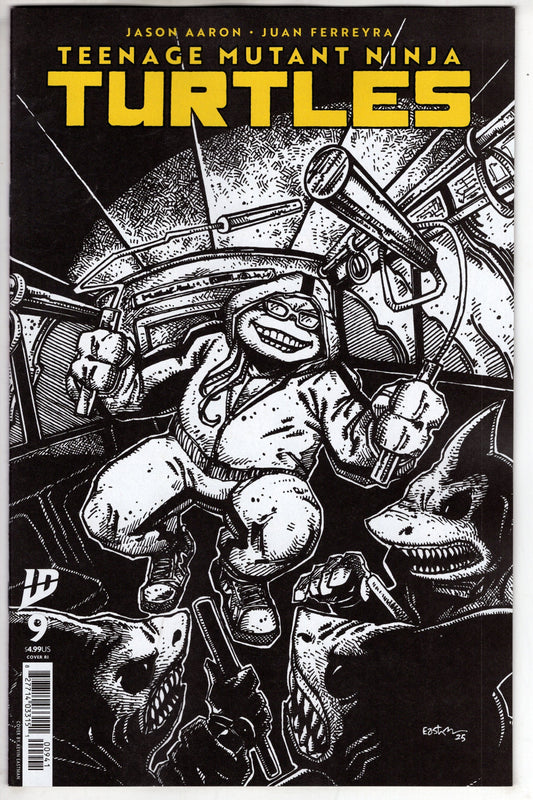 IDW Publishing COMIC BOOK TEENAGE MUTANT NINJA TURTLES 2024 #9 10 COPY EASTMAN B&W