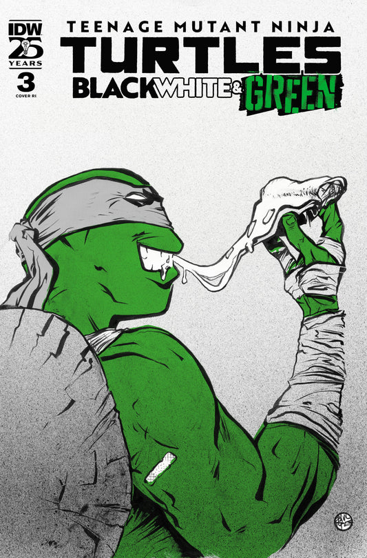 IDW PUBLISHING COMIC BOOK Teenage Mutant Ninja Turtles: Black, White, And Green #3 Variant Ri (10) (Pope Foil Variant)