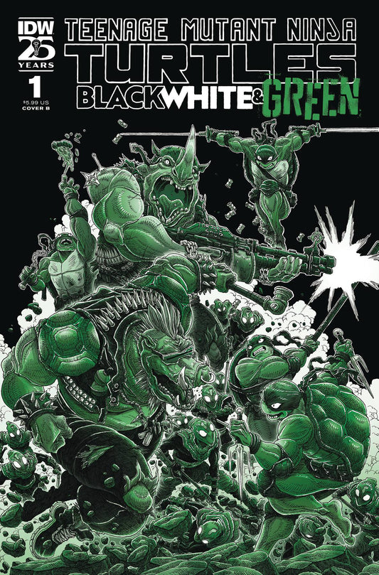 IDW PUBLISHING COMIC BOOK TMNT BLACK WHITE & GREEN #1 CVR B STOKOE