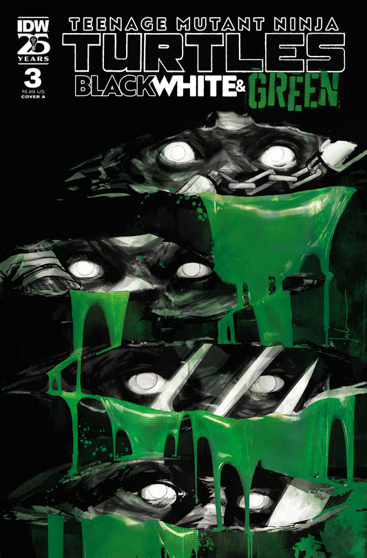 IDW PUBLISHING COMIC BOOK TMNT BLACK WHITE & GREEN #3 CVR A JOCK
