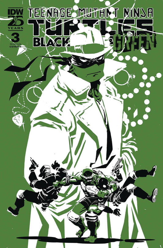IDW PUBLISHING COMIC BOOK TMNT BLACK WHITE & GREEN #3 CVR B ROSSMO