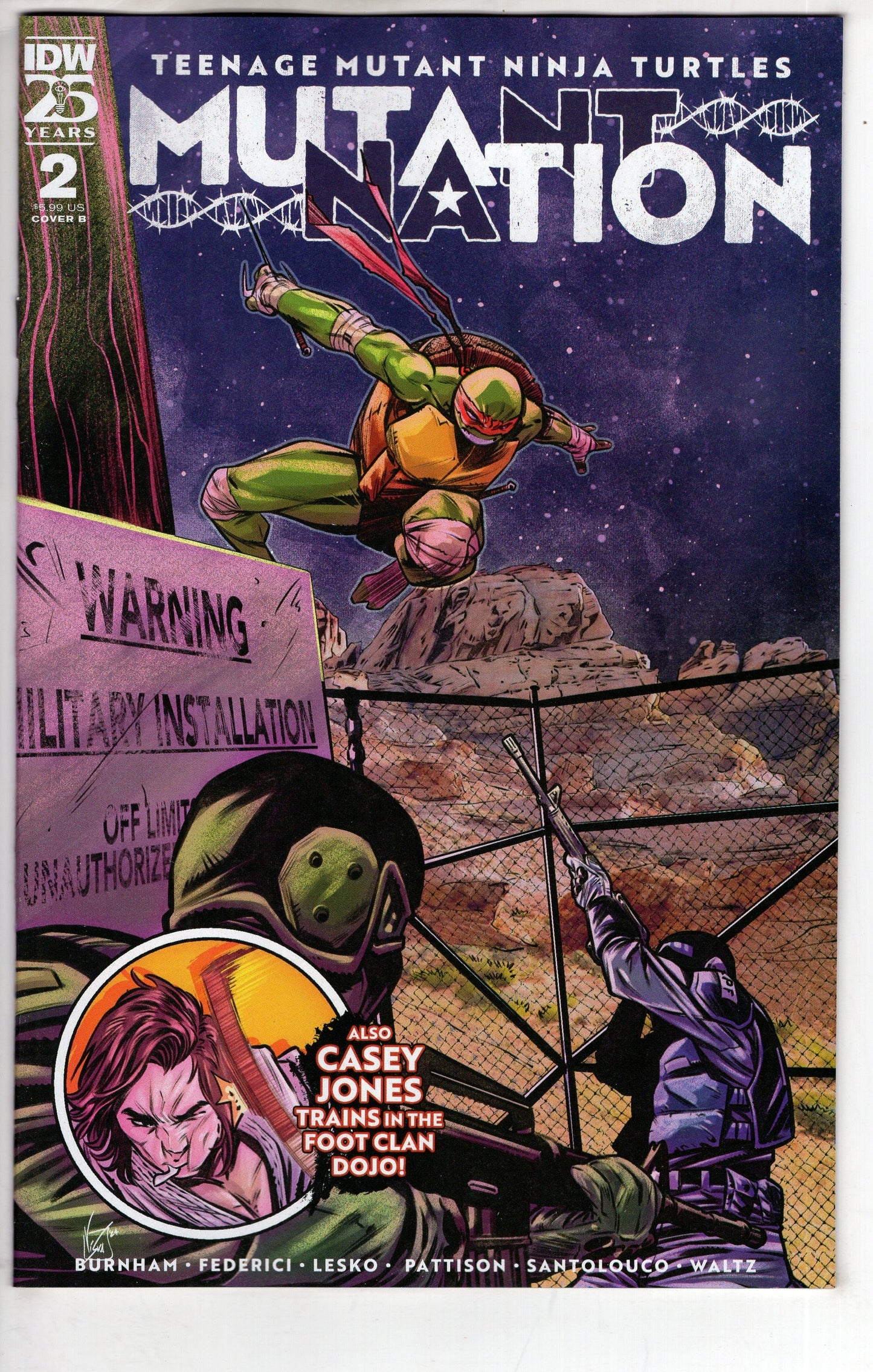 IDW PUBLISHING COMIC BOOK TMNT MUTANT NATION #2 CVR B FEDERICI