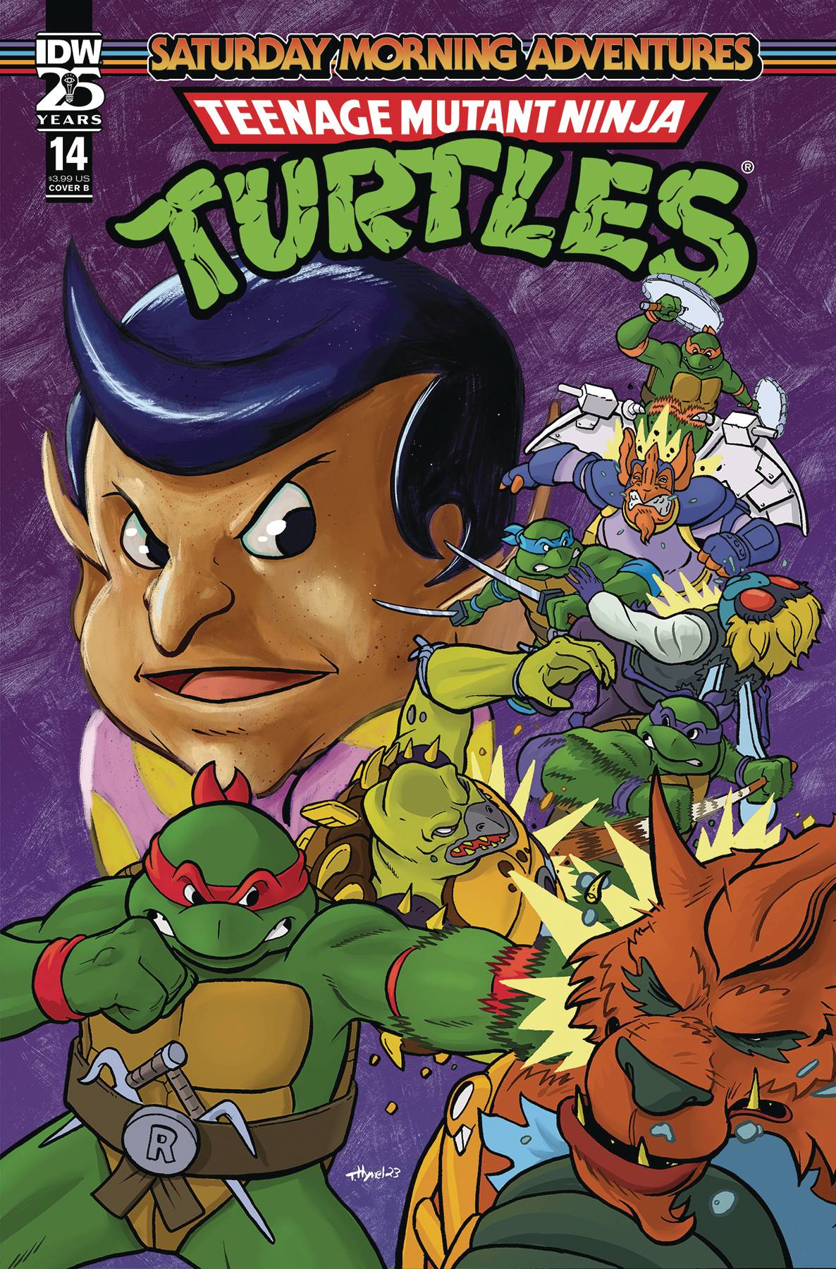 IDW PUBLISHING COMIC BOOK TMNT SATURDAY MORNING ADV 2023 #14 CVR B HYMEL