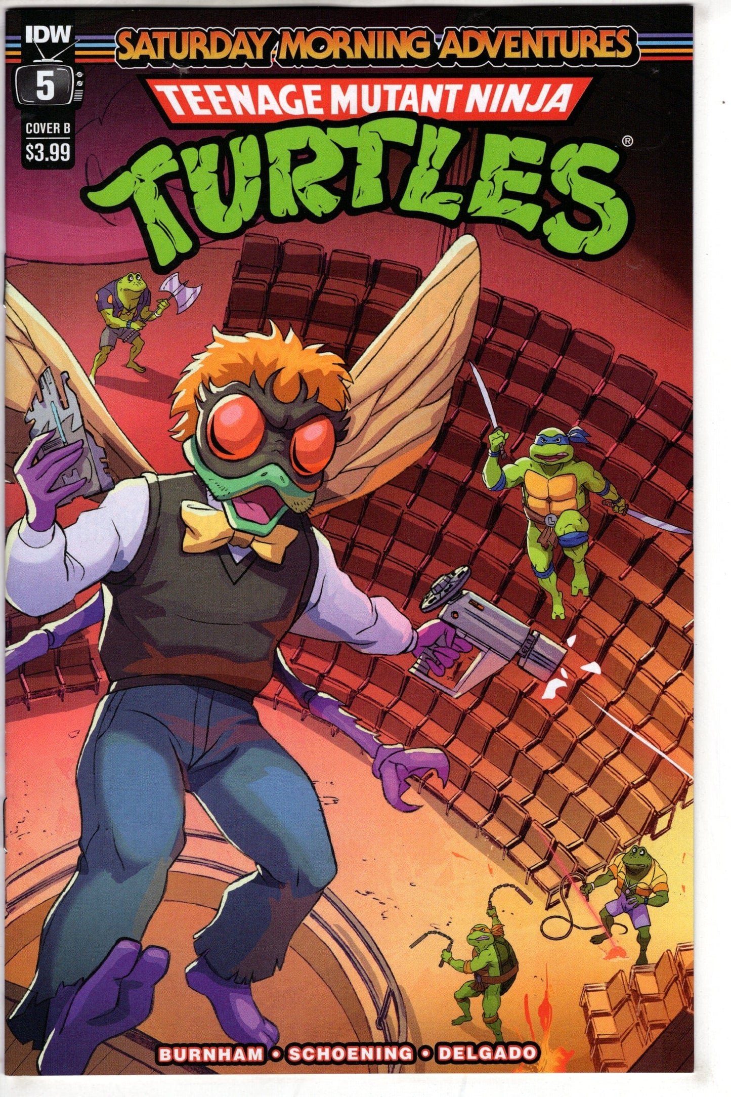 IDW PUBLISHING COMIC BOOK TMNT SATURDAY MORNING ADV 2023 #5 CVR B SCHOENING