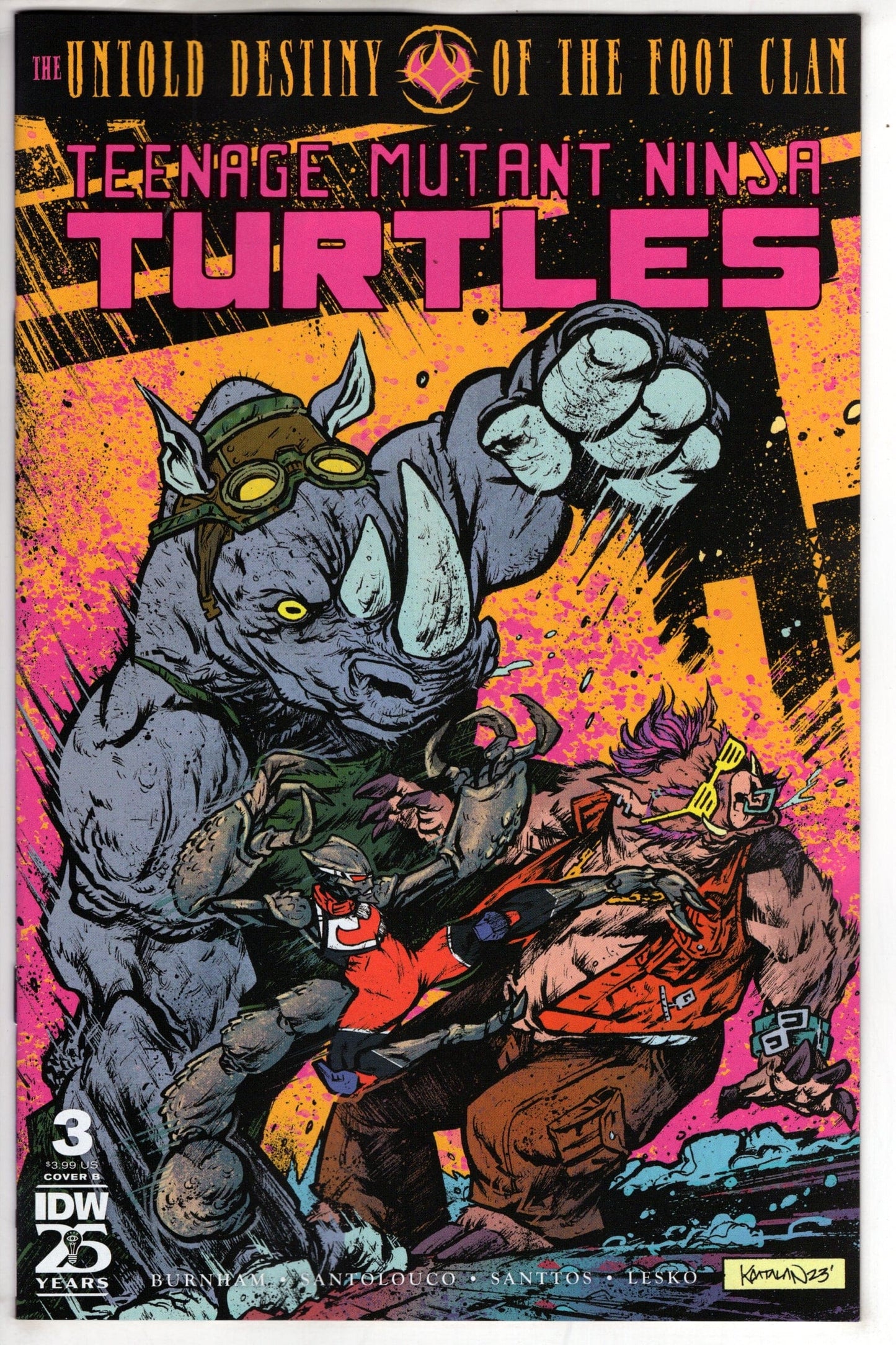 IDW PUBLISHING COMIC BOOK TMNT UNTOLD DESTINY OF FOOT CLAN #3 CVR B CATALAN