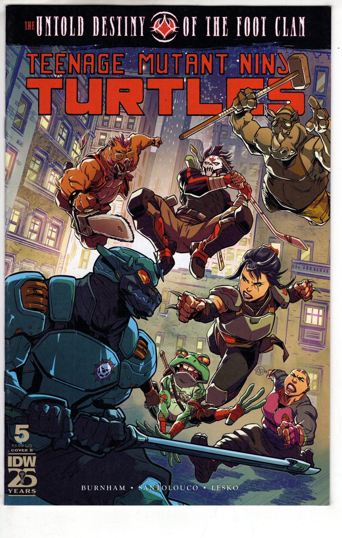 IDW PUBLISHING COMIC BOOK TMNT UNTOLD DESTINY OF FOOT CLAN #5 CVR B MEDEL