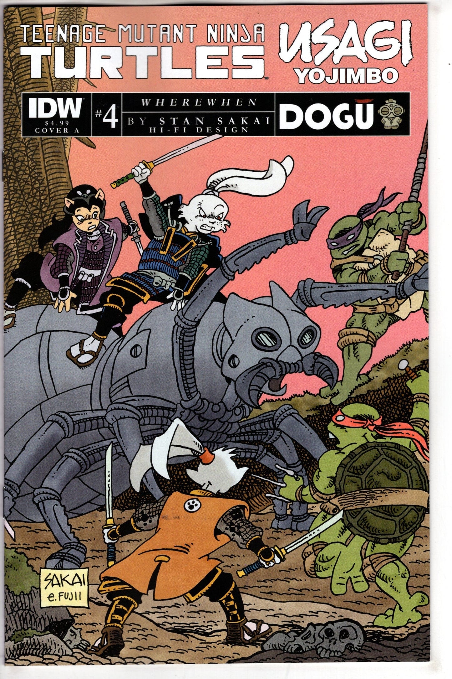 IDW PUBLISHING COMIC BOOK TMNT USAGI YOJIMBO WHEREWHEN #4 CVR A SAKAI