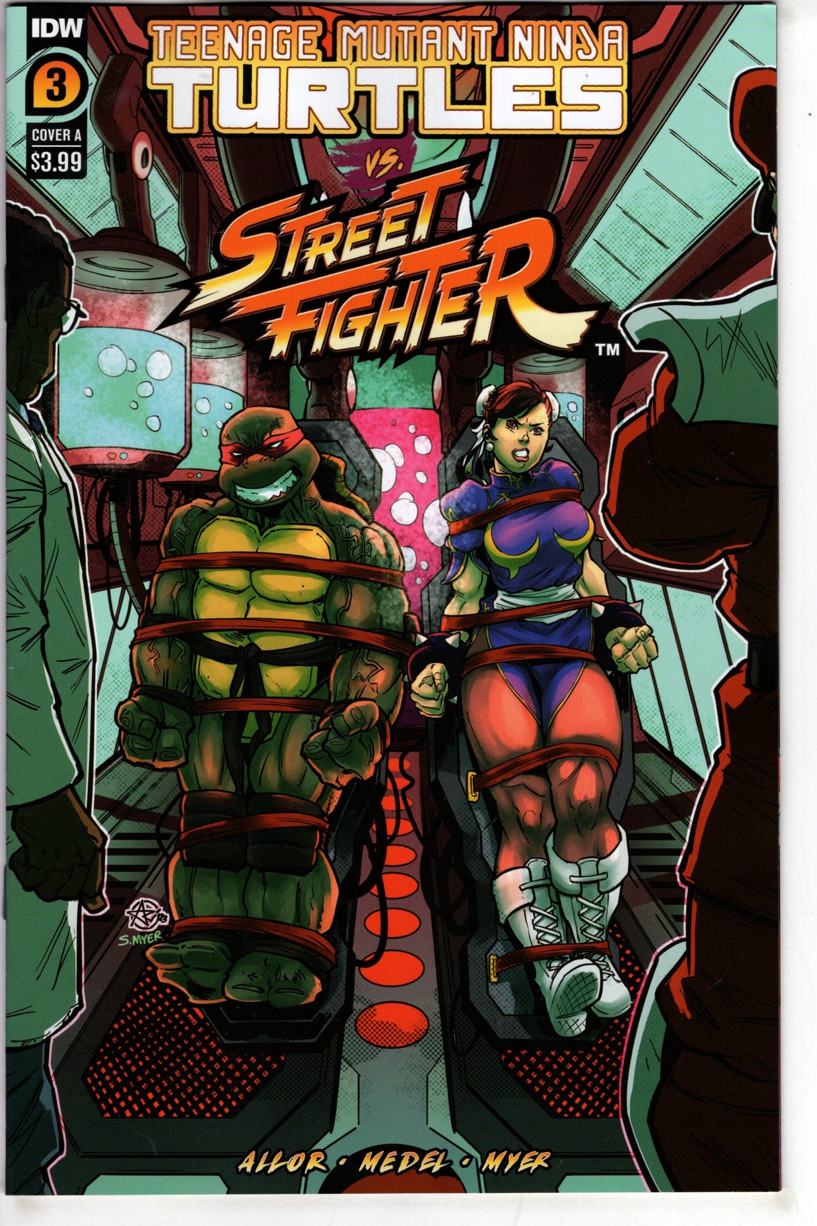 IDW PUBLISHING COMIC BOOK TMNT VS STREET FIGHTER #3 (OF 5) CVR A MEDEL