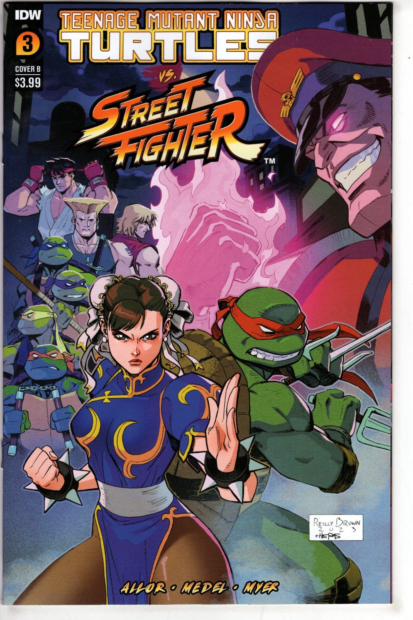 IDW PUBLISHING COMIC BOOK TMNT VS STREET FIGHTER #3 (OF 5) CVR B BROWN