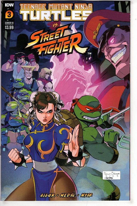 IDW PUBLISHING COMIC BOOK TMNT VS STREET FIGHTER #3 (OF 5) CVR B BROWN
